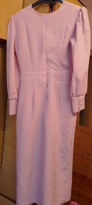 Rochie midi eleganta roz prafuit mărimea 36-S ,