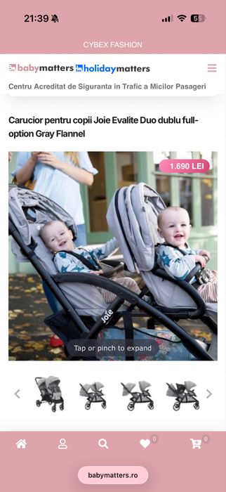 Vand carucior Joie dublu