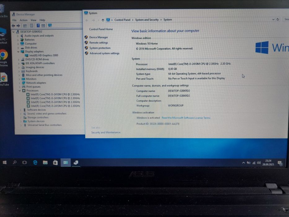 Laptop Asus A54C i5