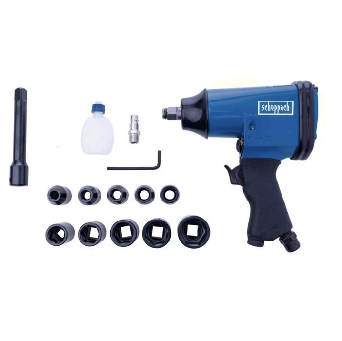 Комплект пневматичен гайковерт с вложки и аксесоари 1/2“ Scheppach