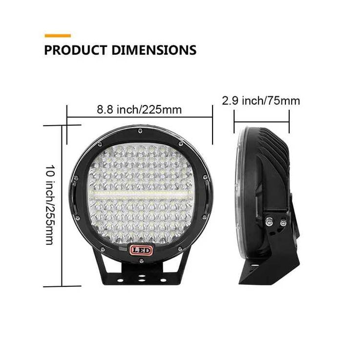 Мощен халоген 384W LED ФАР 9″ за джипове камиони 9-30V