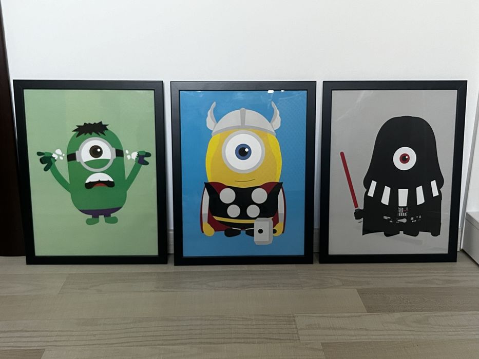 Tablouri Minioni Supereroi – Decor pentru camera copii