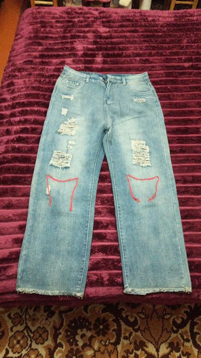 Джинсы багги не стрейч