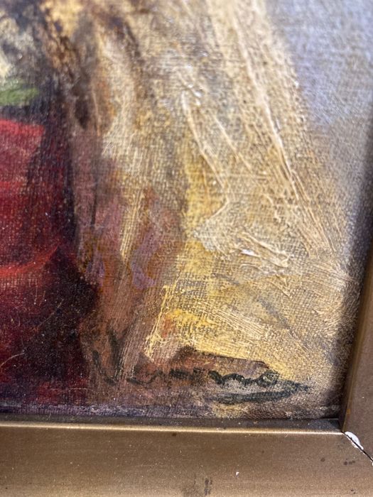 Arthur Verona, Chivuță, tablou vechi românesc, ulei pe pânză.