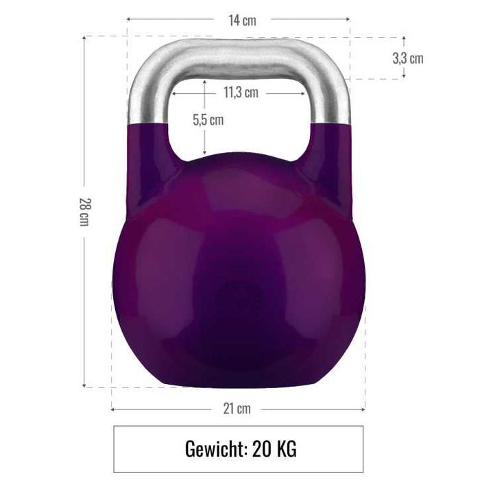 Kettlebell Competiție - 20KG, Mov
