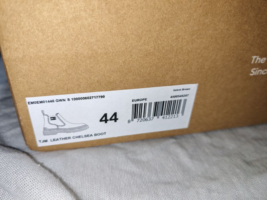 Удобни мъжки боти от естествена кожа TOMMY JEANS №44