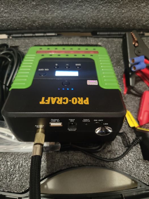 Starter/Jump auto multifuncțional+Compresor 12000Mah Nou!!