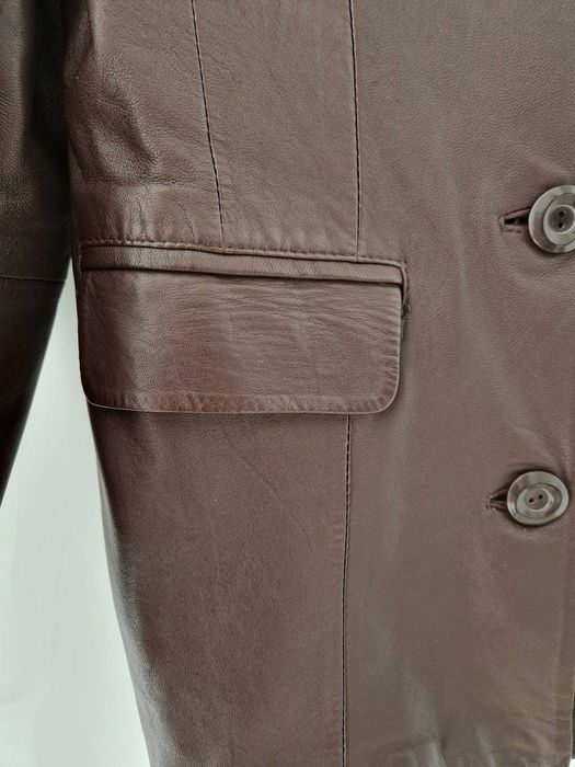 Sacou din piele grena măs.S