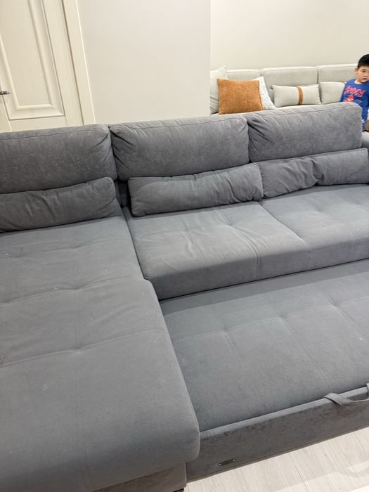 Диван серый раскладушка большой