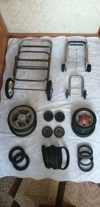 Продам шинки, колёса, тележки