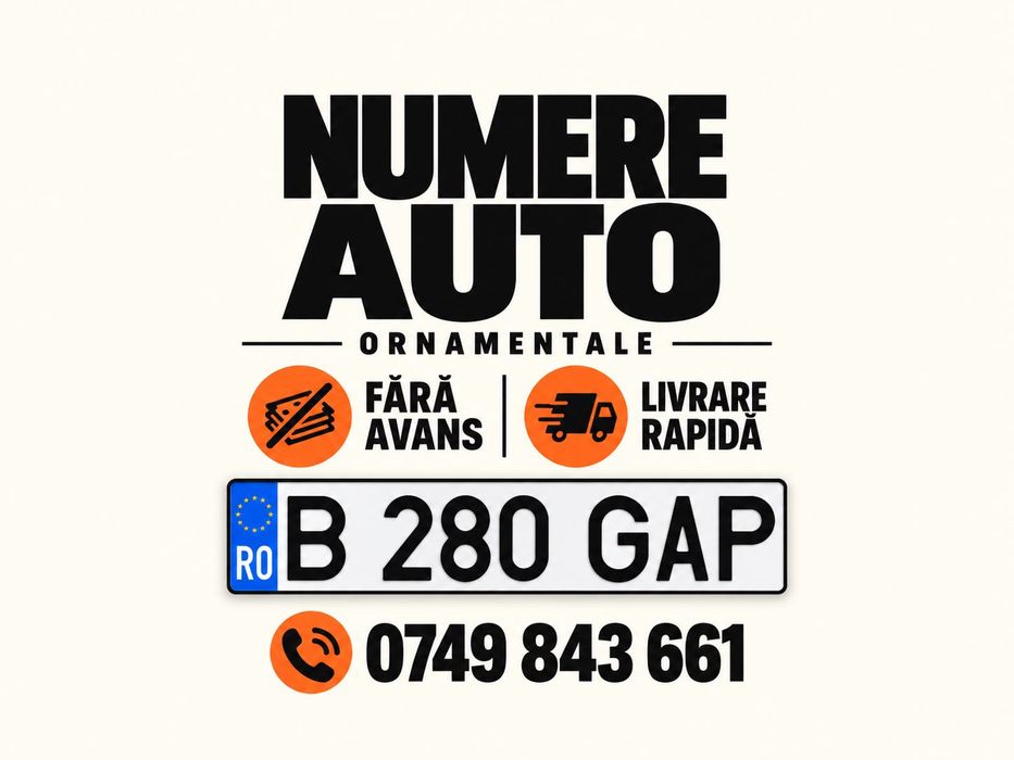 Numere auto personalizate ornamentale