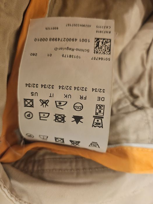 Pantaloni chino Boss Orange 32x34