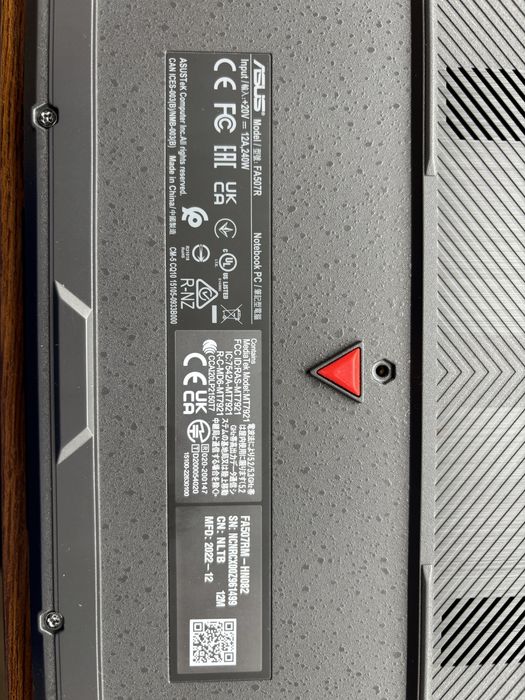 Asus Tuf gaming A15 FA507RM не рабочий