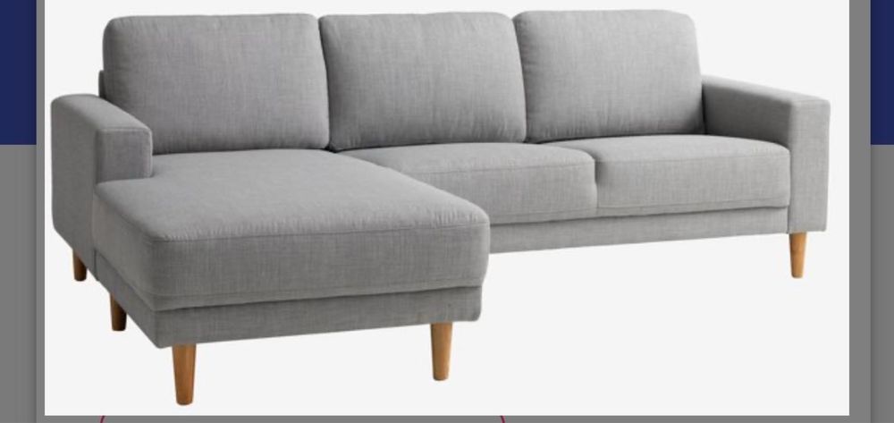 Canapea EGENSE Sezlong gri deschis