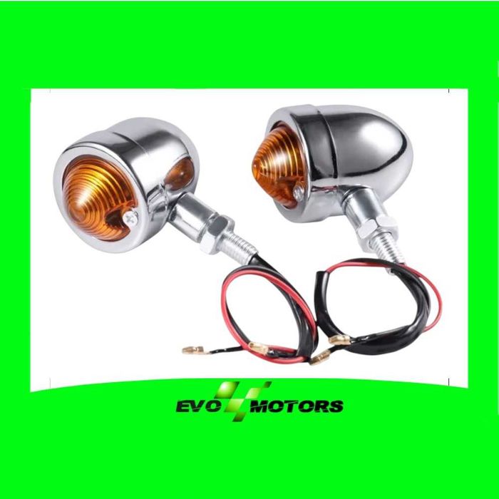 Set 2buc Semnalizari Universale Cromate Bobber Cafe Racer A1508