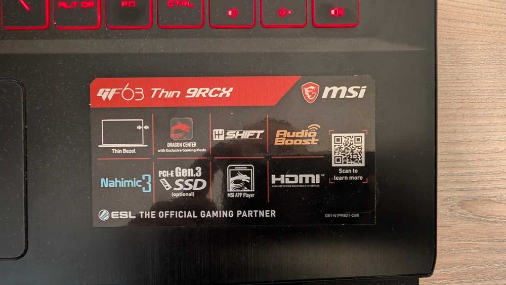 MSI GF63 Thin 9RCX