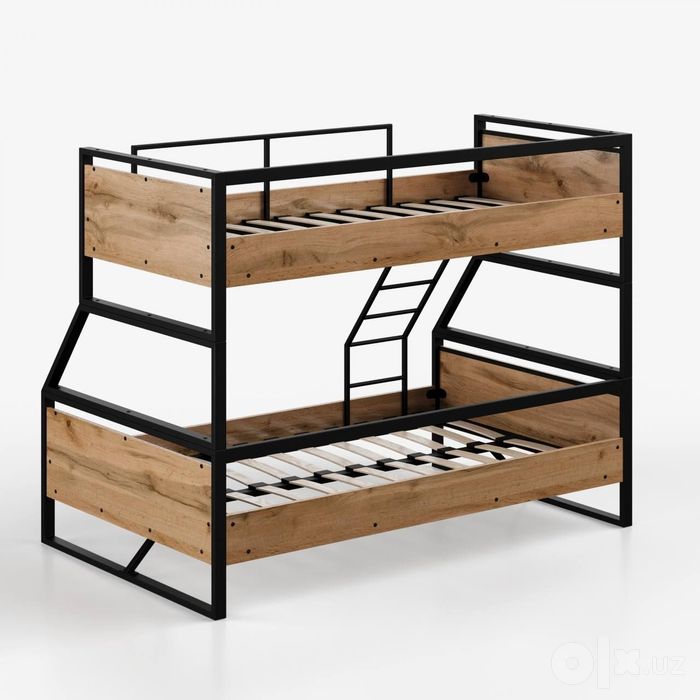 Двухъярусная кровать Loft krovat темир крават metal kalavat  loft