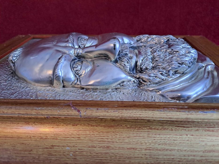 basorelief papa pius alama argintata 40/31 cm