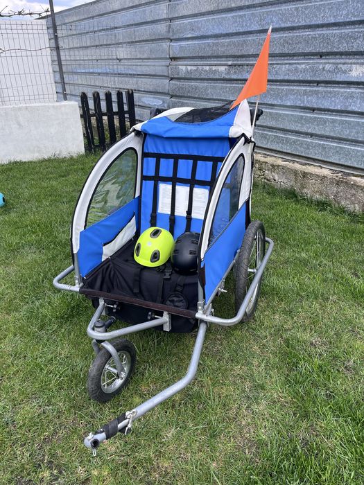 Remorca bicicleta pentru 2 copii (maxim 5 ani)