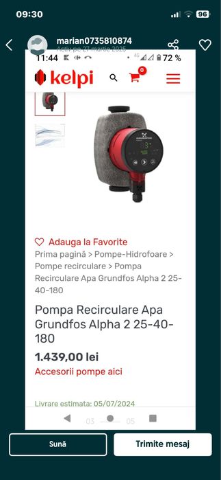 pompa recirculare grundfos