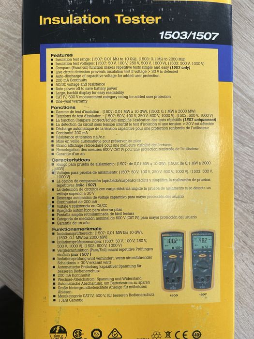 Aparat de masura/tester Fluke 1507