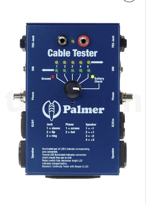 Cable tester cablu Palmer XLR RCA JACK nou sigilat