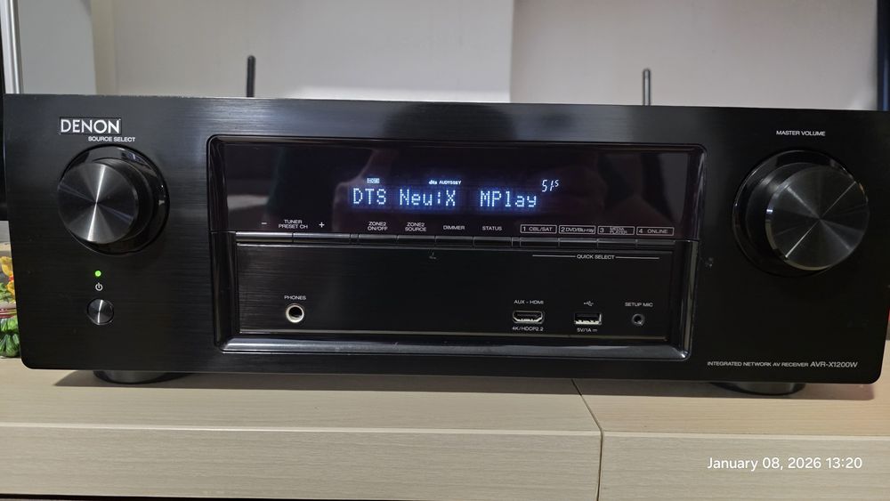 Receiver Denon AVR-X1200W, Dolby Atmos, dtsX, 7x145 W