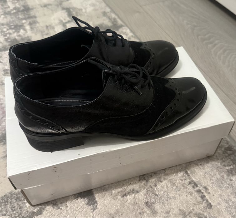 Pantofi piele tip oxford - mar. 37