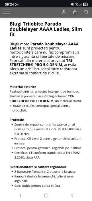 Blugi moto level 2 AAAA