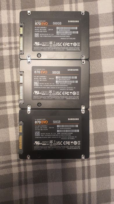Samsung 870 500 gb ssd x3