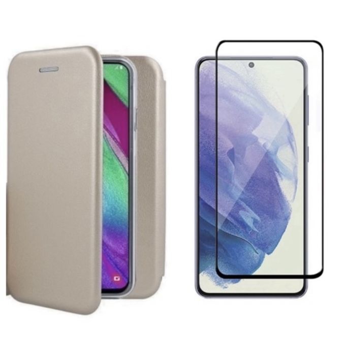Husa Carte Material Piele si Folie Sticla Samsung A52s/A53/A54/A55/A56