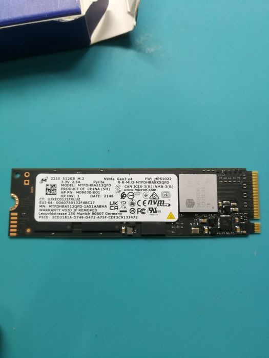 Продам SSD HP 512 GB