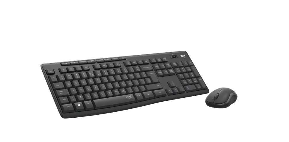 Kit tastatura si mouse wireless Logitech MK295 Silent, Graphite