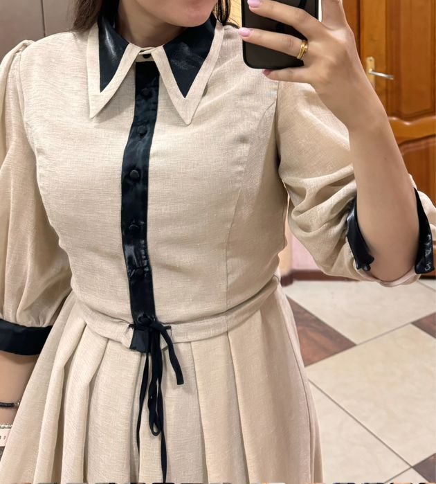 Женское Платье лён 46 р-р