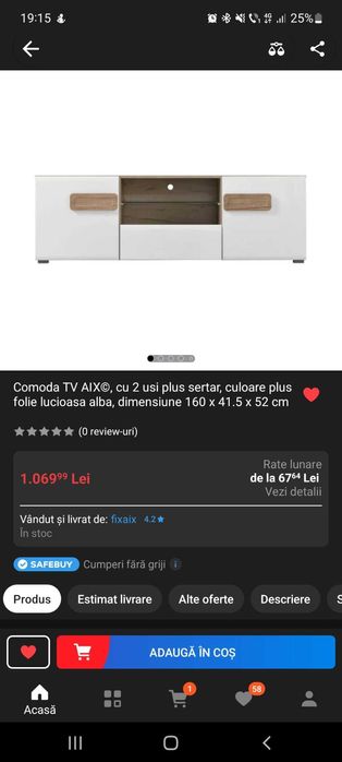 Set Comoda TV + 2 Vitrine