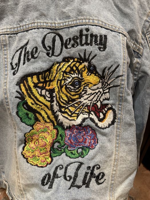 Дънково детско яке с бродерия пролет/ есен преходно