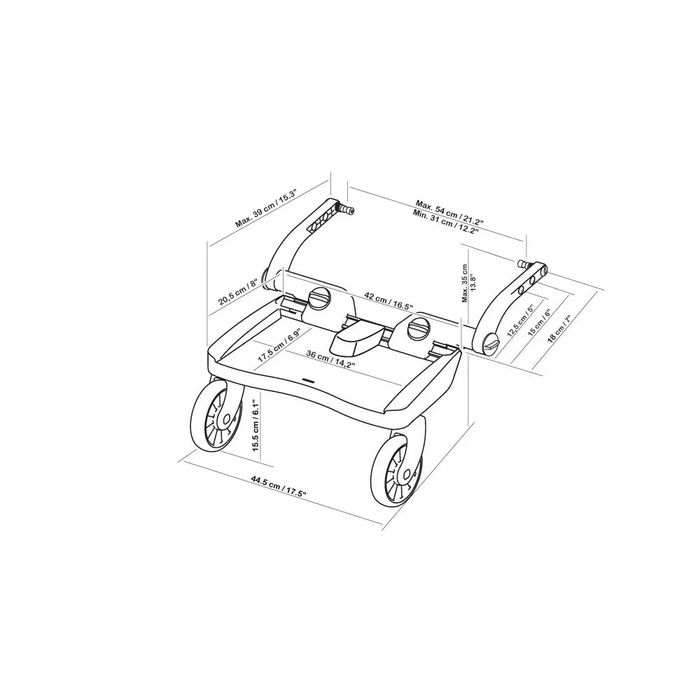 Универсален борд за второ дете Макси - Черно
Lascal Maxi Buggy Board
