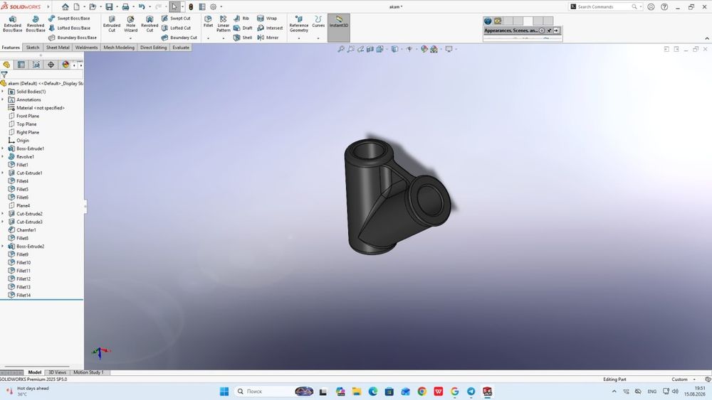 Solidworksda 3D modellash