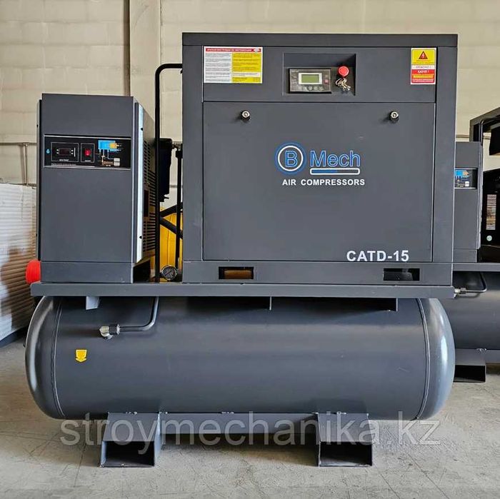 Винтовой компрессор 15кВт с ресивером 500 литров и осушителем