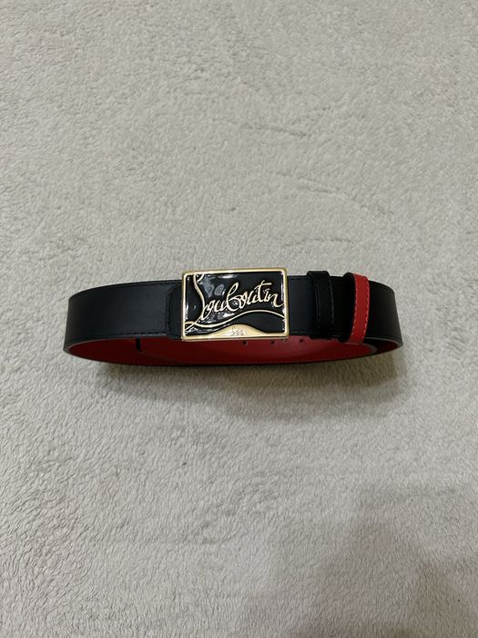 Curea Louboutin Eleganta Negru & Rosu 100 cm