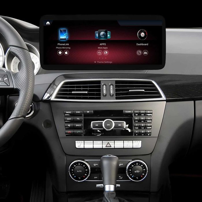 Navigatie Android Mercedes C W204 12.3" CarPlay & Android Auto 8+128GB