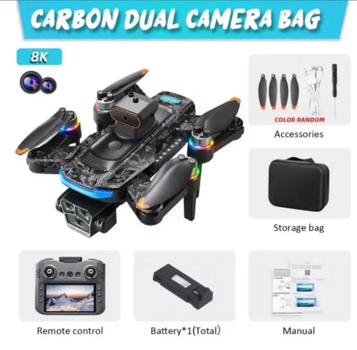 Drona noua 8k 3 camere video