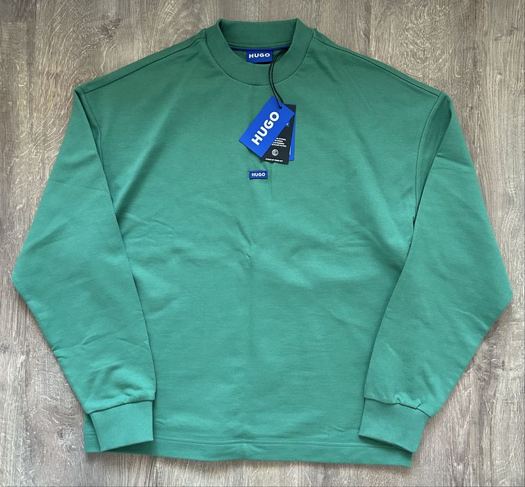 Мъжки суичър HUGO (суитшърт) Nedro Open Green