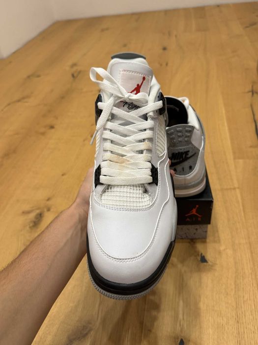 Jordan 4 Retro "White Cement" 48.5EUR Мъжки Кецове + Кутия