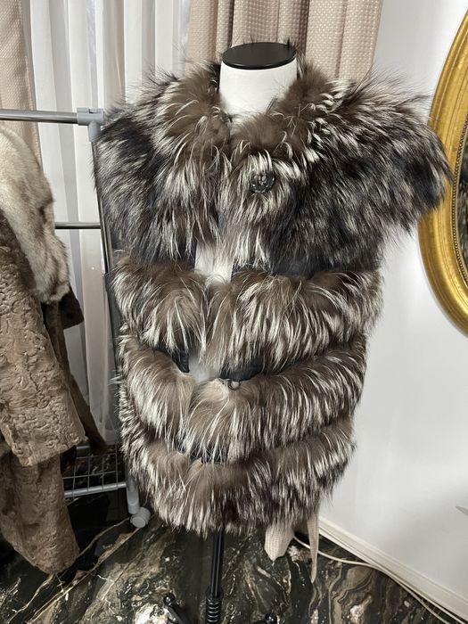 Blana naturala vulpe argintie