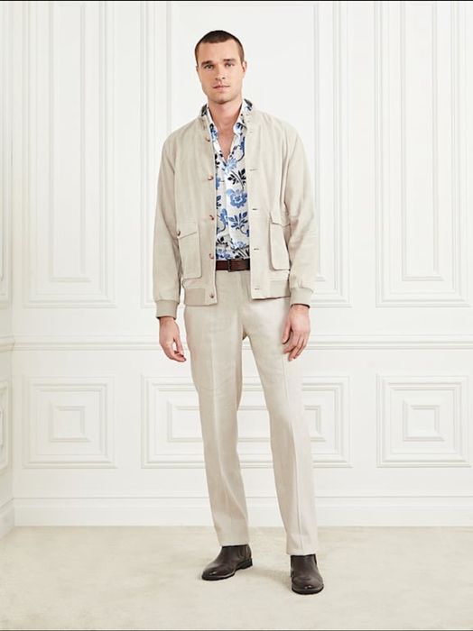 Vand geaca marciano by guess piele intoarsa bej noua