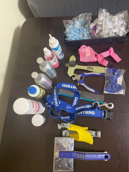 Masă de tuns animale + accesorii complete + cădiță