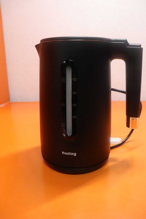 Електрическа кана 1.5L, 2200W, двойна стена Cool-Touch 304 неръждаема стомана без BPA с индикатор за нивото на водата, 360° основа, защита от сухота