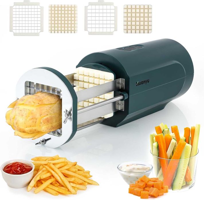 Taietor electric pentru cartofi pai, cu 2 lame