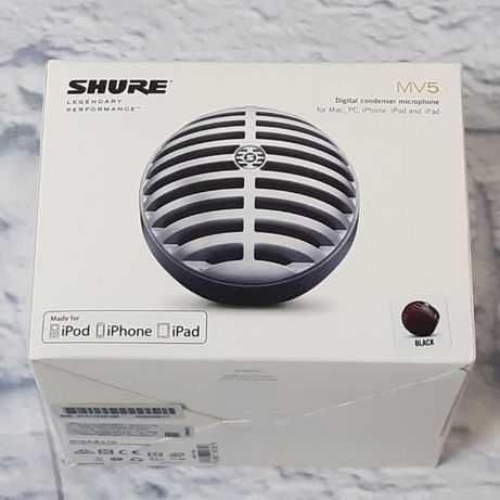 Microfon wireless inregistrare studio vlog videochat SHURE MV5 Sigilat